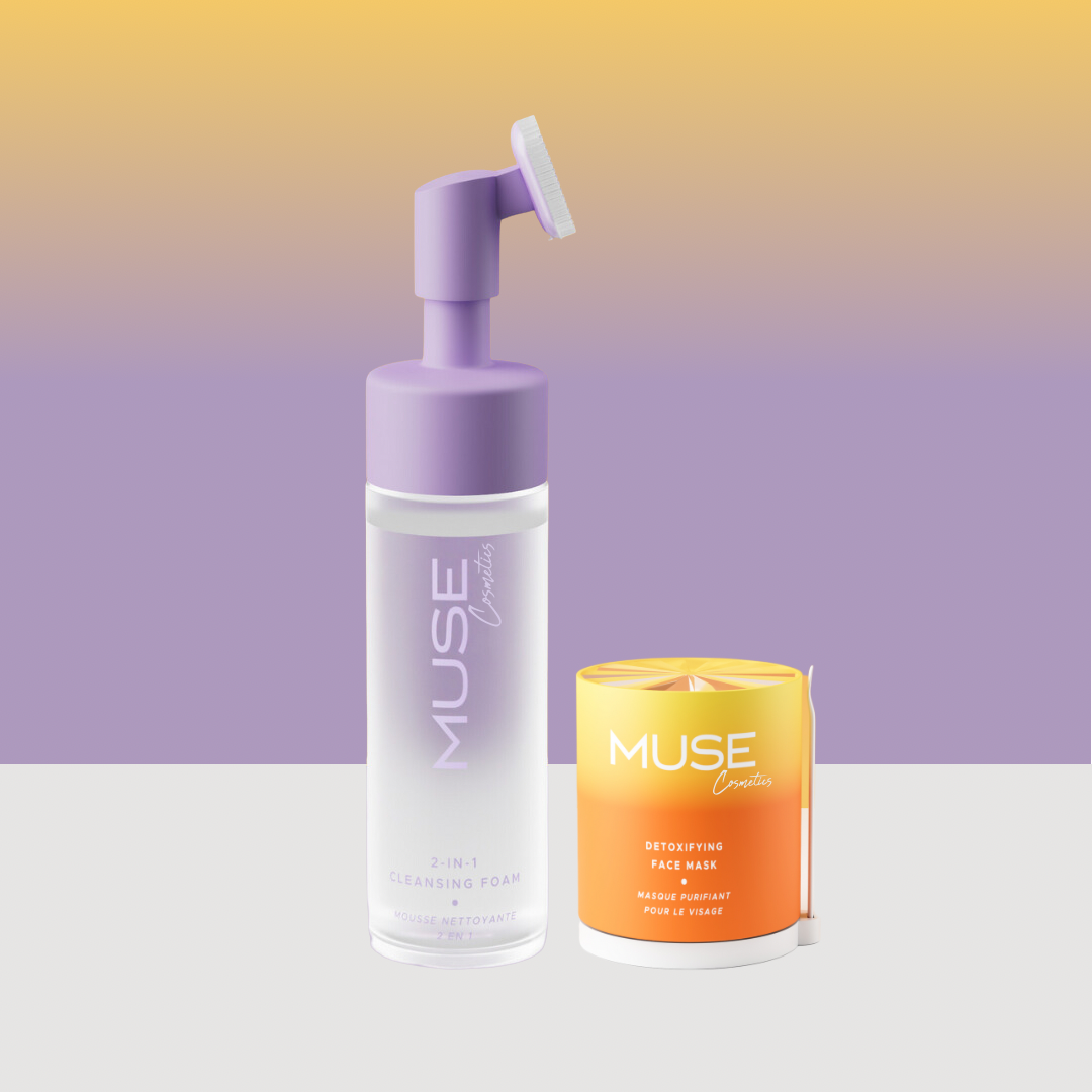 Spumă de curățare 2-în-1 + Mască facială detoxifiantă